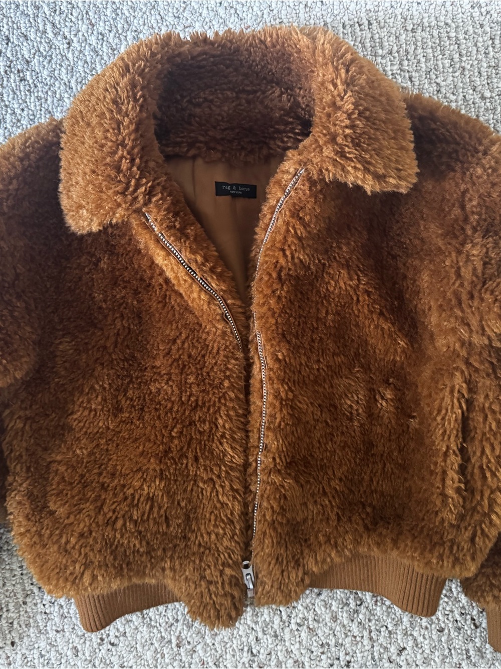 rag & bone Teddy Puffer Jacket in Chestnut